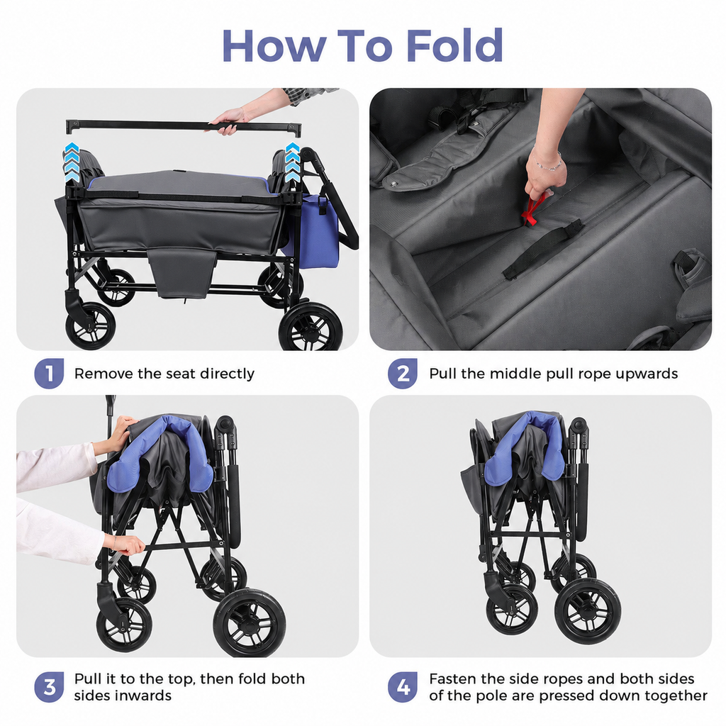 Stroller Wagon for Kids – 2-Seater All-Terrain Baby Wagon