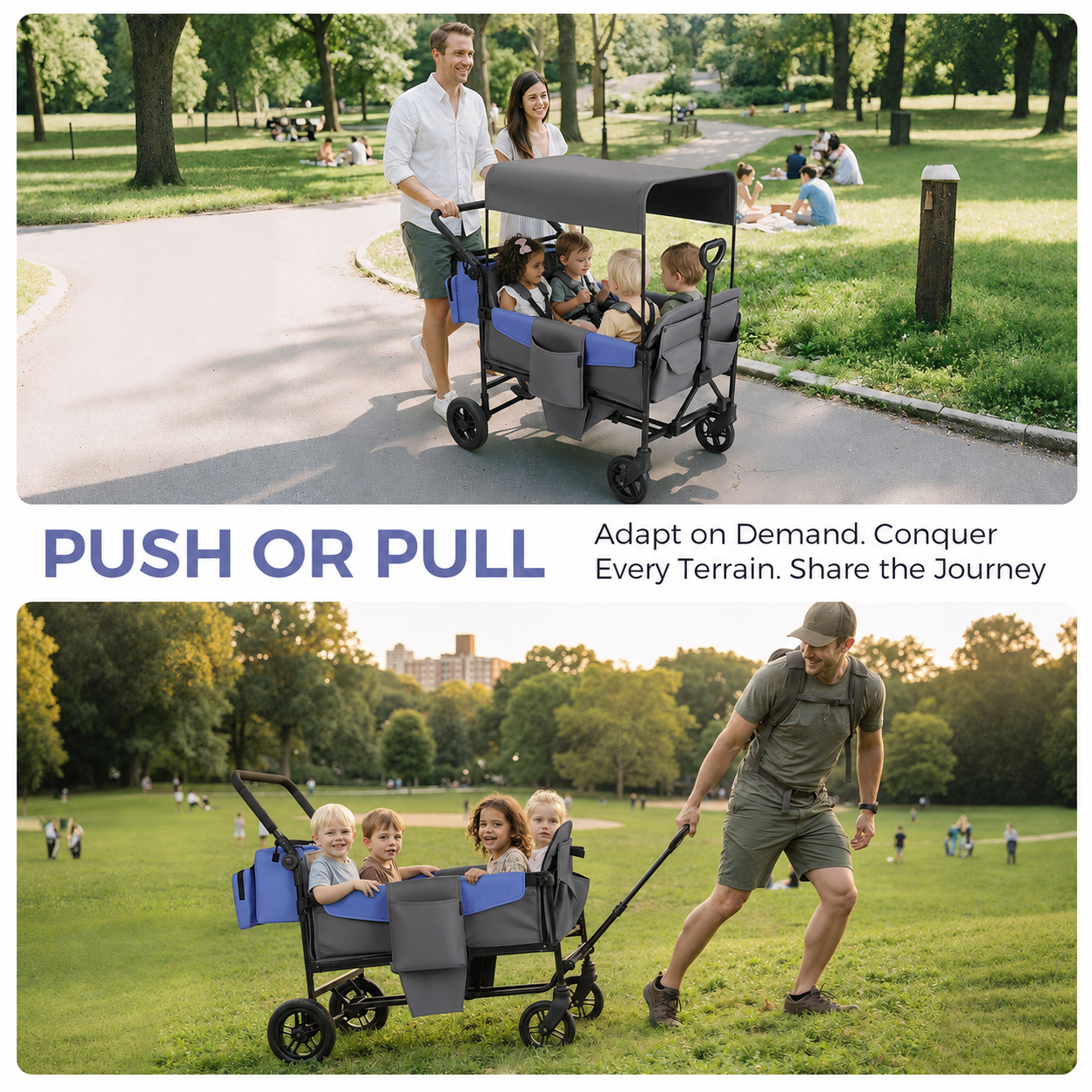 Stroller Wagon for Kids – 2-Seater All-Terrain Baby Wagon