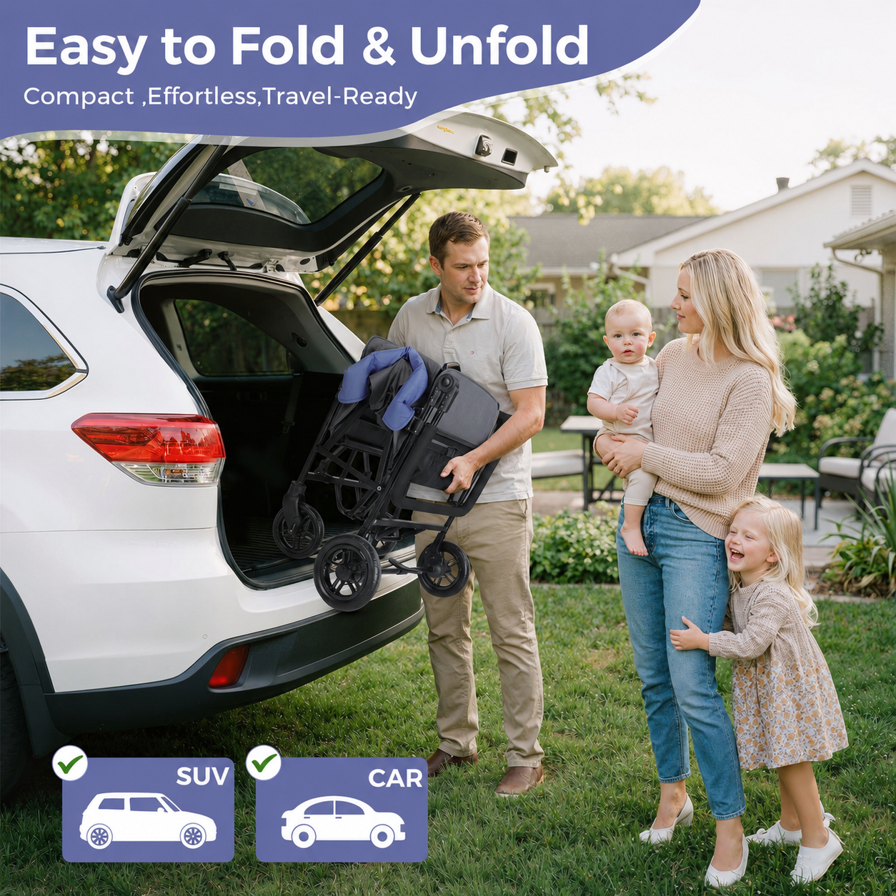Stroller Wagon for Kids – 2-Seater All-Terrain Baby Wagon